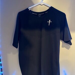 Black Short Sleeve Tees Casual Cotton